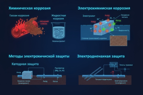 Виды коррозии металлов и методы электрохимической защиты