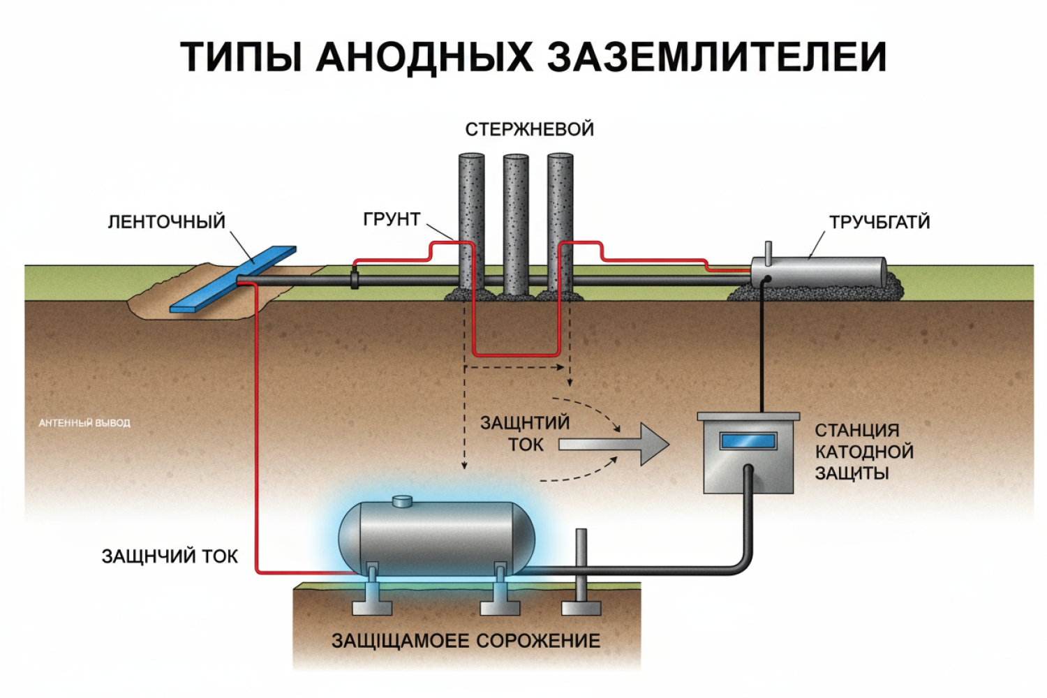 Анодные заземлители: типы, расчет и установка для систем катодной защиты