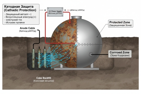 Защита резервуаров от коррозии: методы и системы электрохимзащиты